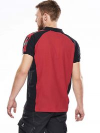 Modernes Mascot Poloshirt in Rot